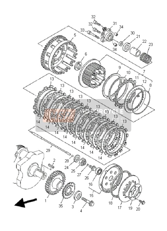 5YU163810000, Levier De Debryage C, Yamaha, 2