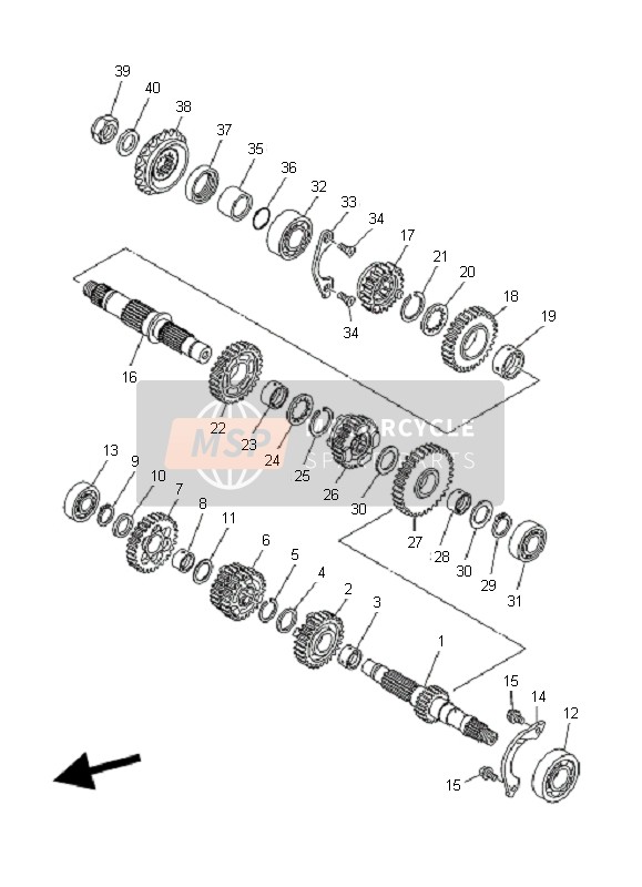 Yamaha MT01 2008 GETRIEBE für ein 2008 Yamaha MT01