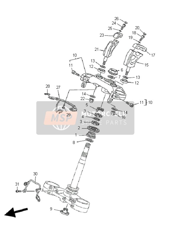 Yamaha MT01 2008 Steering for a 2008 Yamaha MT01