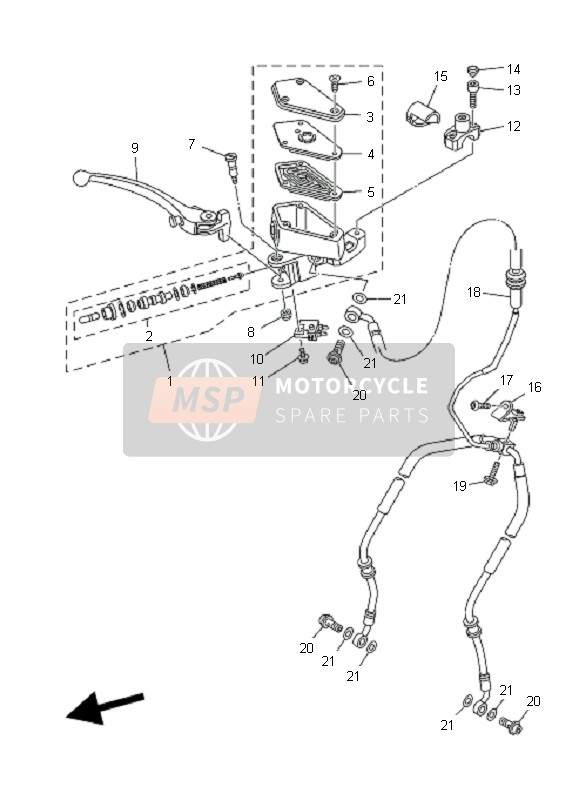 Yamaha MT01 2008 Front Master Cylinder for a 2008 Yamaha MT01