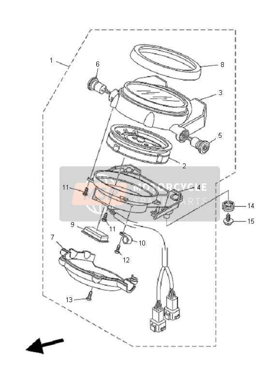 5YU835000200, Geschwindigkeitsmesser, Yamaha, 0