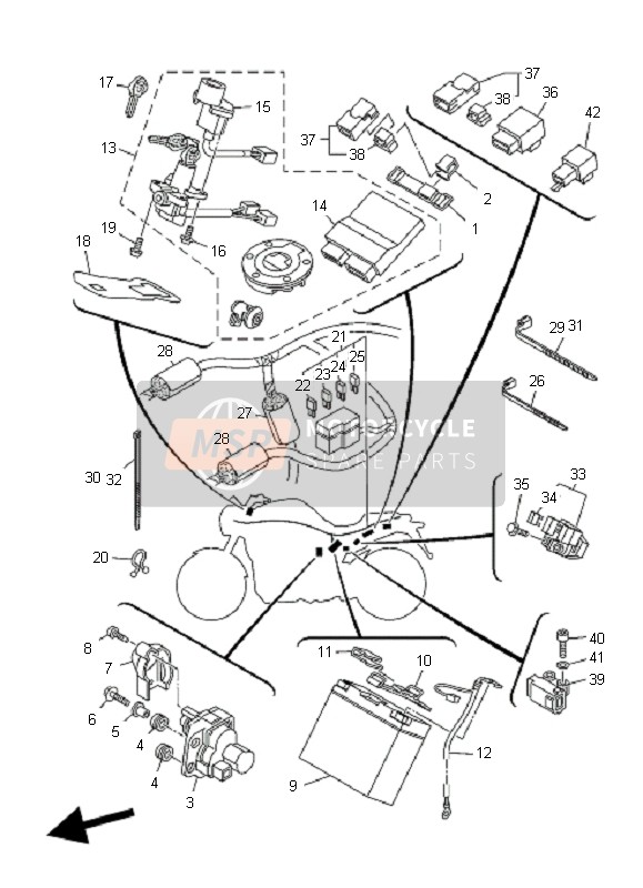 Yamaha MT01 2008 Electrical 2 for a 2008 Yamaha MT01