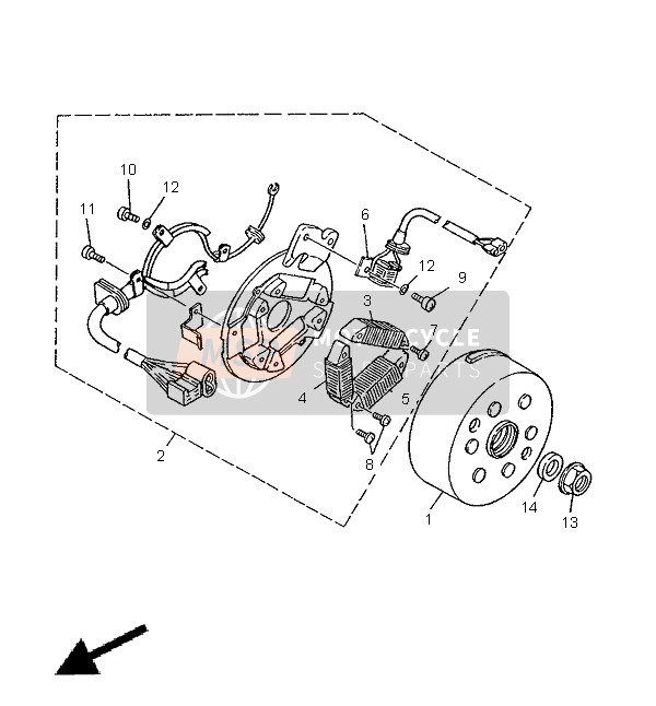 Yamaha DT125R 1998 Generator for a 1998 Yamaha DT125R