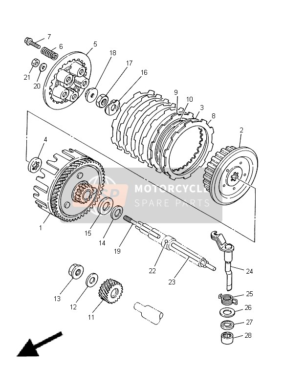 Yamaha DT125RE 1998 Embrague para un 1998 Yamaha DT125RE