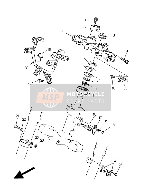 Yamaha DT125RE 1998 Steering for a 1998 Yamaha DT125RE