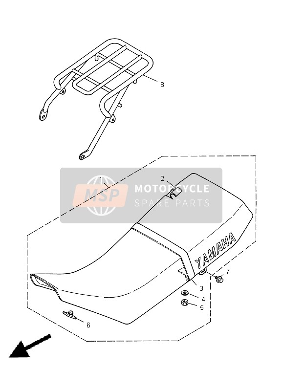 Yamaha DT125RE 1998 Asiento para un 1998 Yamaha DT125RE