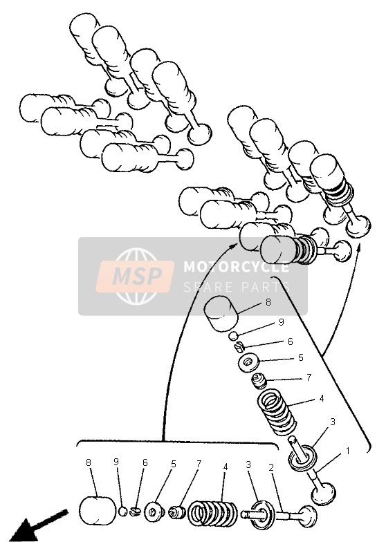Yamaha FZS600 1998 Valvola per un 1998 Yamaha FZS600