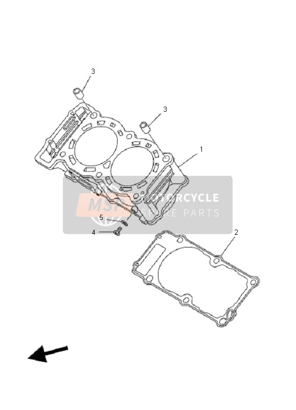 Yamaha TDM900 2008 Cilindro para un 2008 Yamaha TDM900