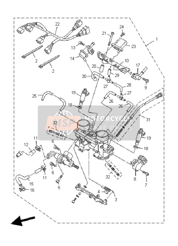 Yamaha TDM900 2008 Assunzione 2 per un 2008 Yamaha TDM900