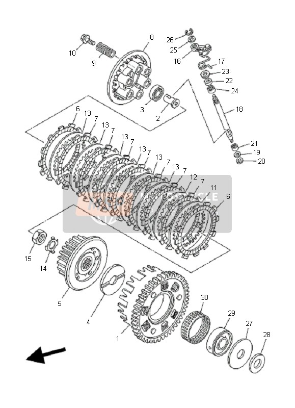 Yamaha TDM900 2008 Embrayage pour un 2008 Yamaha TDM900