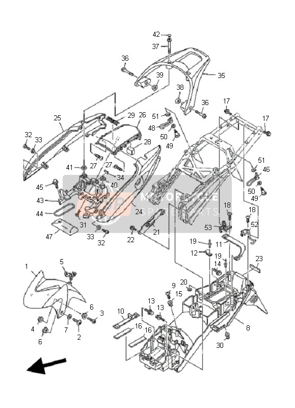 5PS247732000, Handle, Zadel, Yamaha, 0