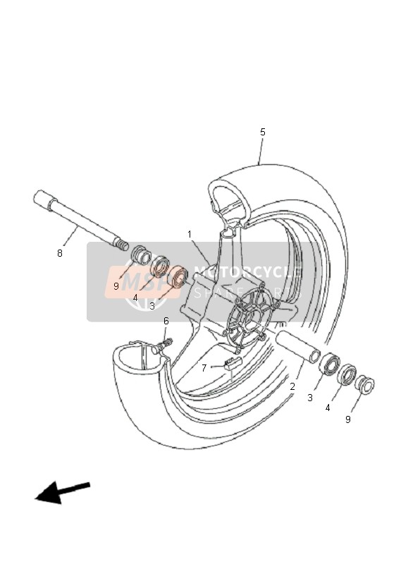 Yamaha TDM900 2008 Front Wheel for a 2008 Yamaha TDM900