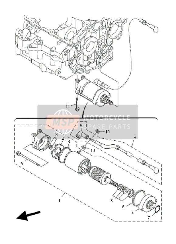 Yamaha TDM900 2008 Starting Motor for a 2008 Yamaha TDM900