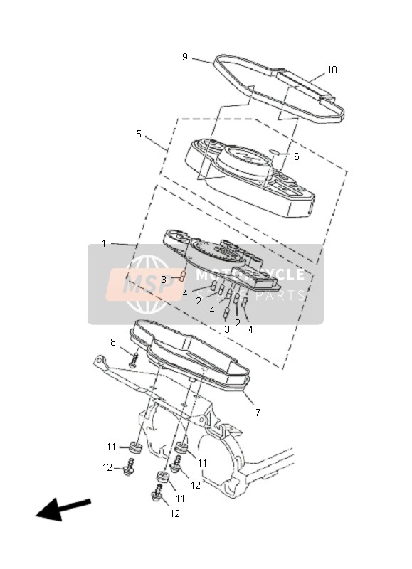 5PS835706000, Geschwindigkeitsmesser, Yamaha, 3