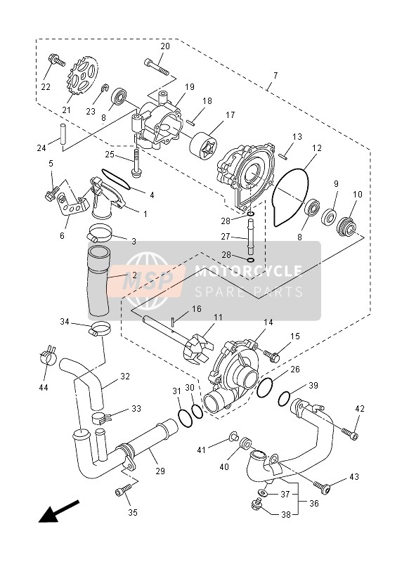 Yamaha FZ1-SA 2012 Pompe à eau pour un 2012 Yamaha FZ1-SA