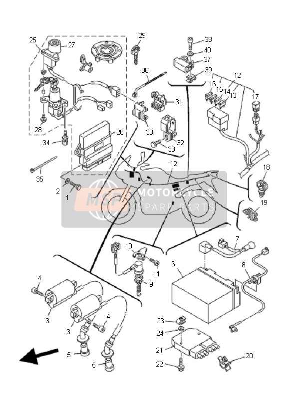 Yamaha TDM900 2008 Electrical 1 for a 2008 Yamaha TDM900