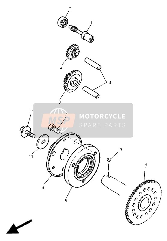 Yamaha FZS600 1998 Starter Clutch for a 1998 Yamaha FZS600