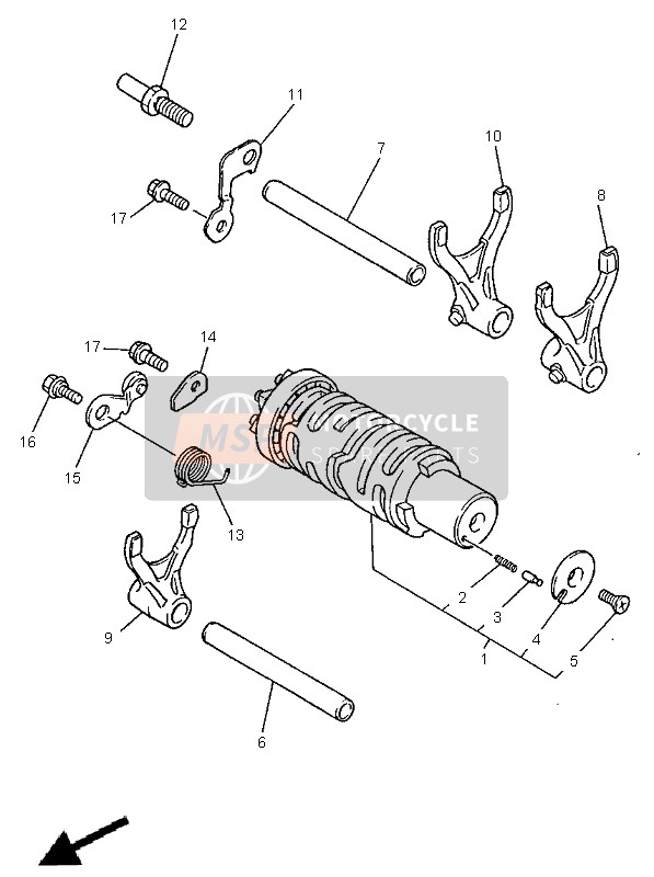 90508232B000, Veer, Torsie Spoel, Yamaha, 3