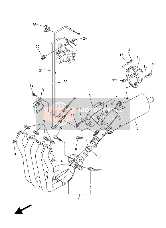 2D1147182000, Schutz, Schalldampfer 1, Yamaha, 0