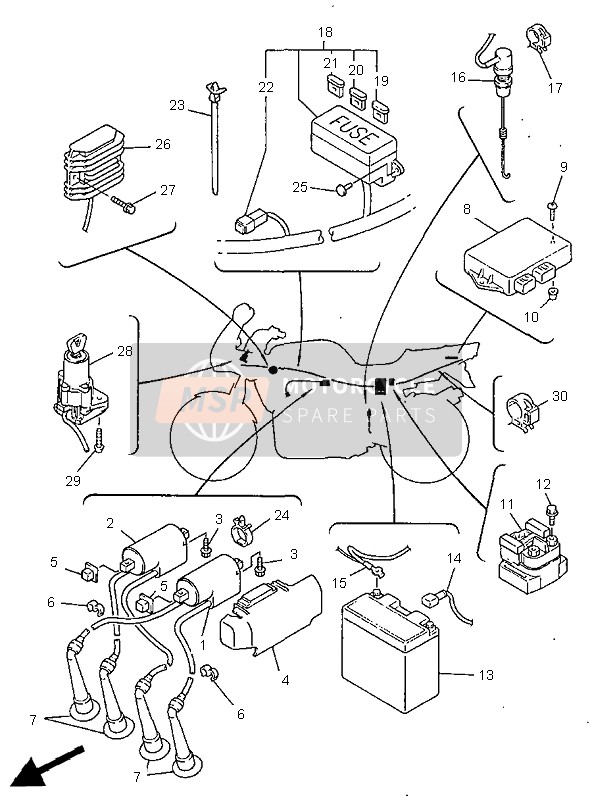 950270600800, Bolt, Klein Flens, Yamaha, 1