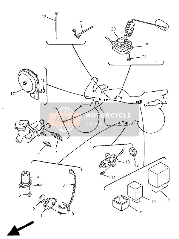 904642021300, Fascetta(Plastica), Yamaha, 2