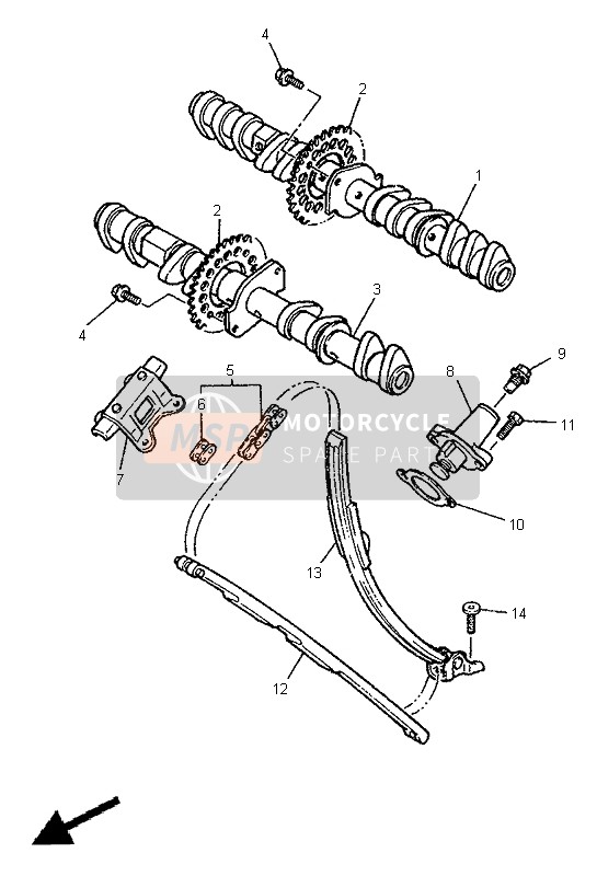 Yamaha GTS1000 1998 Camshaft & Chain for a 1998 Yamaha GTS1000