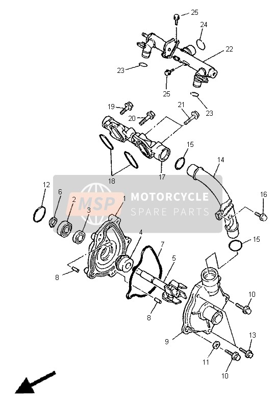 Yamaha GTS1000 1998 Water Pump for a 1998 Yamaha GTS1000