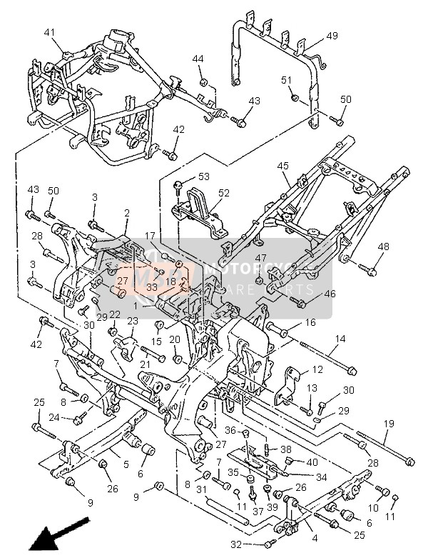 913141002500, Bearing Bolt, Yamaha, 1