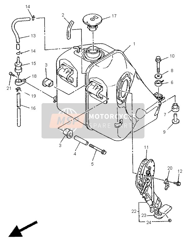 958170804500, Boulon, Yamaha, 2