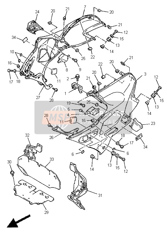 901100620200, Bullone, Yamaha, 3