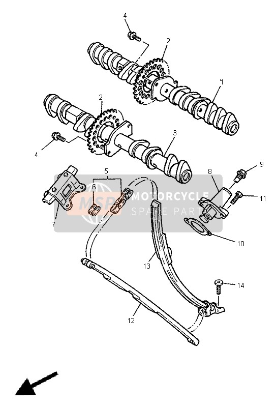 Yamaha GTS1000A 1998 Camshaft & Chain for a 1998 Yamaha GTS1000A