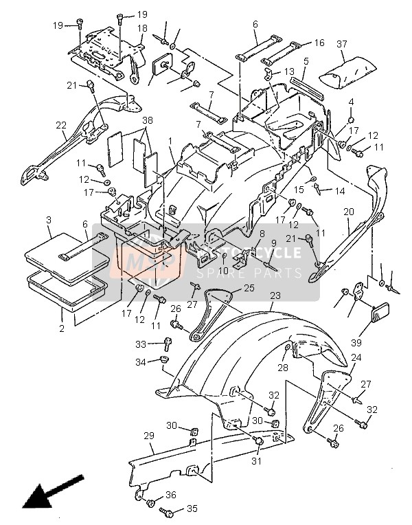 902674010500, Rivet,  Borgne, Yamaha, 1