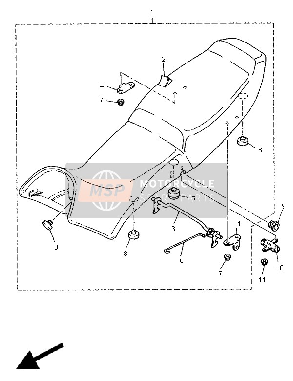 Yamaha GTS1000A 1998 Siège pour un 1998 Yamaha GTS1000A
