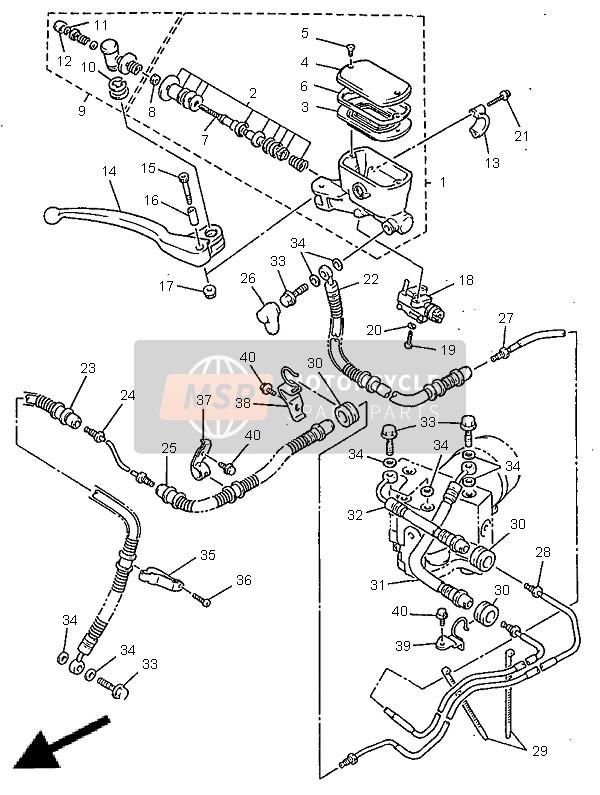 958170601200, Boulon A Collerette, Yamaha, 4