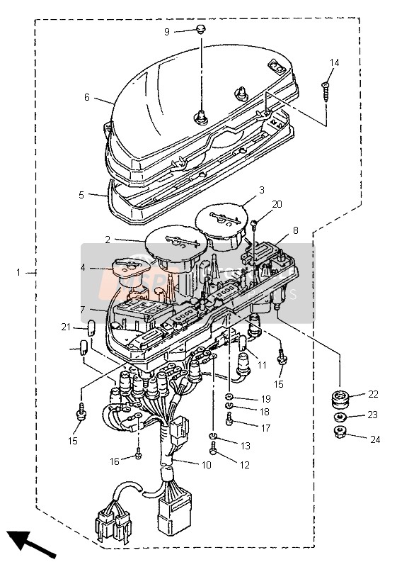 Yamaha GTS1000A 1998 Meter for a 1998 Yamaha GTS1000A