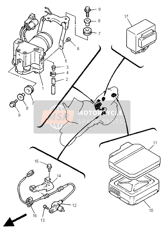 3YA819500100, Ass.Rele', Yamaha, 2