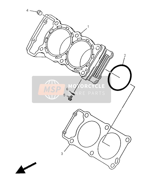 Yamaha TDM850 1998 Cylinder for a 1998 Yamaha TDM850