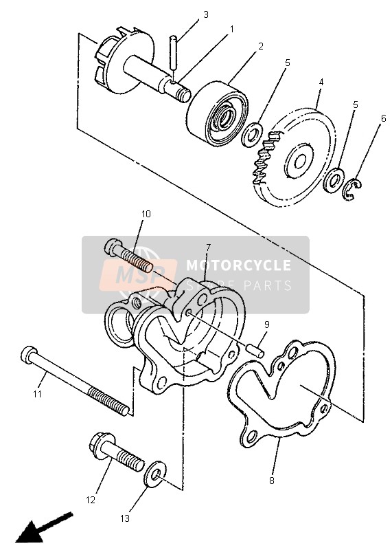 Yamaha TDR125 1998 Water Pump for a 1998 Yamaha TDR125