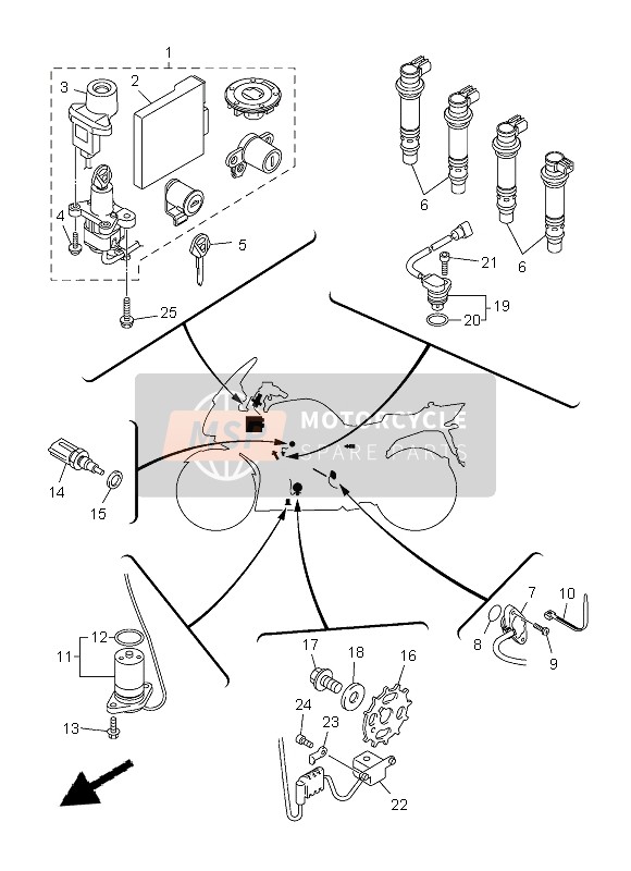 1MC816730000, Rotor, Yamaha, 0