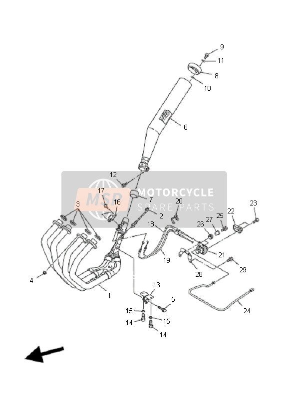 Yamaha XJR1300 2008 Cansada para un 2008 Yamaha XJR1300