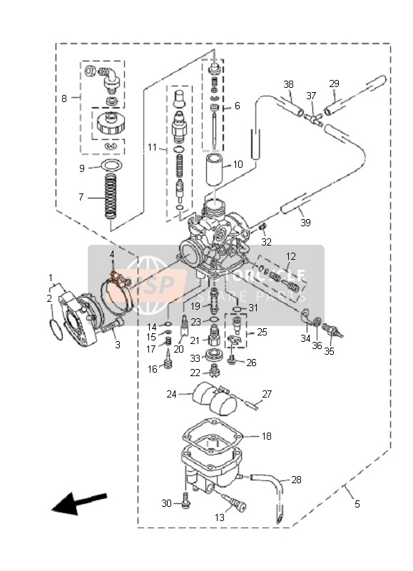 Yamaha XT125R 2008 Carburettor for a 2008 Yamaha XT125R