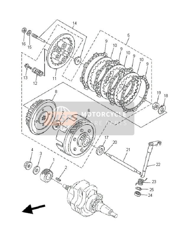 Yamaha XT125X 2008 Embrague para un 2008 Yamaha XT125X