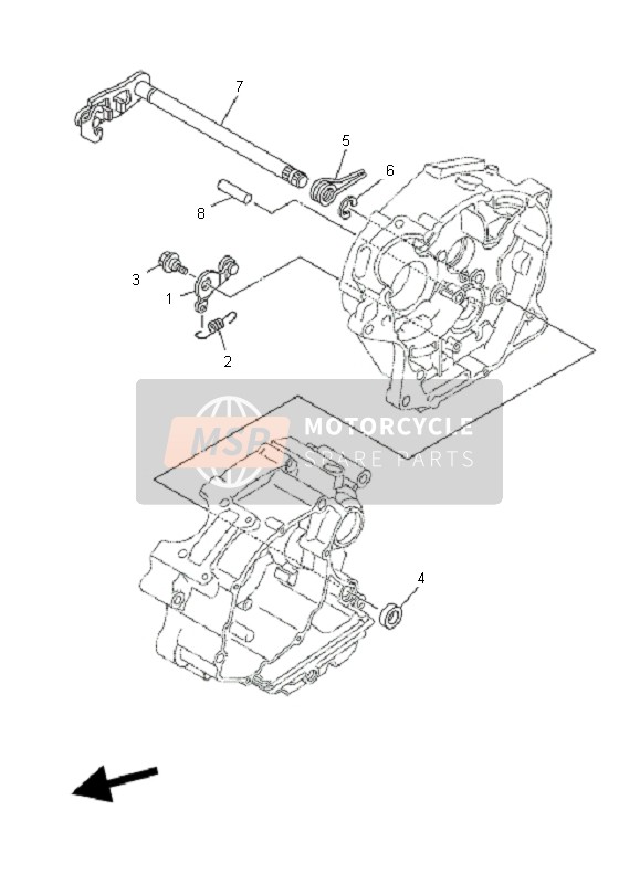 Yamaha XT125X 2008 Arbre de changement de vitesse pour un 2008 Yamaha XT125X