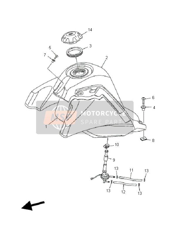 Yamaha XT125X 2008 Serbatoio di carburante per un 2008 Yamaha XT125X