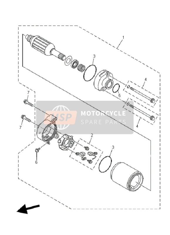 Yamaha XT125X 2008 ANLASSER 4 für ein 2008 Yamaha XT125X