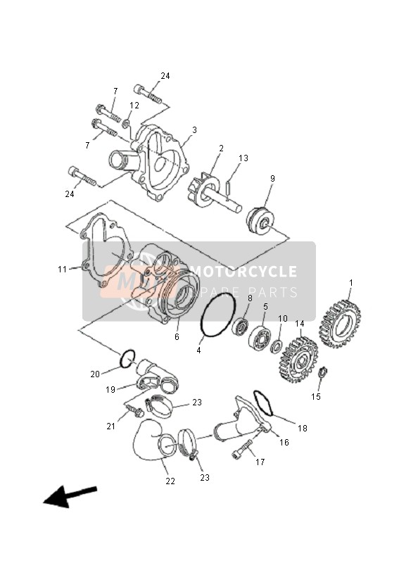 Yamaha XT660R 2008 Water Pump for a 2008 Yamaha XT660R