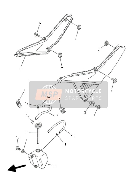 Yamaha XT660R 2008 Side Cover for a 2008 Yamaha XT660R