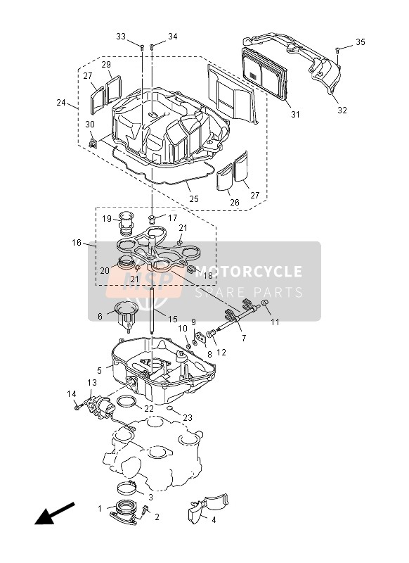 Yamaha VMX17 2012 Intake for a 2012 Yamaha VMX17