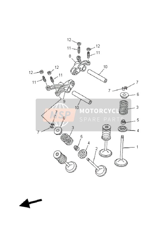 Yamaha XT660X 2008 Valve for a 2008 Yamaha XT660X