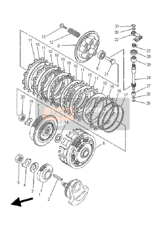 Yamaha XT660X 2008 Embrague para un 2008 Yamaha XT660X